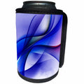 3dRose Anne Marie Baugh - Abstract - Contemporary Blue Swirly Abstract Streamers - Can Cooler Bottle Wrap (cc_251717)