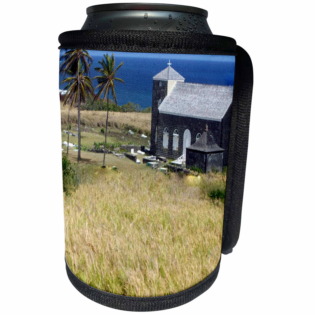 3dRose Anne Marie Baugh - Photography - Old Church In St. Kitts, Caribbean Photograph - Can Cooler Bottle Wrap (cc_251739)