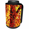 3dRose Doreen Erhardt Autumn Collection - Lovely Maple Tree with Autumn Red Leaves and Golden Sunlight Painting - Can Cooler Bottle Wrap (cc_251769)