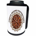 3dRose Russ Billington Designs - Coffee Before Conversation- Image of Coffee Beans and Raw Linen - Can Cooler Bottle Wrap (cc_251800)