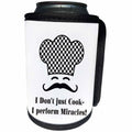 3dRose Russ Billington Designs - Funny Chef Cooking Design in Black and White - Can Cooler Bottle Wrap (cc_251806)