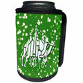 3dRose Russ Billington White Christmas Designs - White Christmas Design- Three Wise Men on Camels - Can Cooler Bottle Wrap (cc_251837)