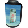 3dRose Russ Billington Designs - Save all your kisses design with mason jar - Can Cooler Bottle Wrap (cc_251874)