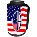 3dRose Russ Billington Monograms- American Art Deco - Patriotic Art Deco Monograms- Initial Letter H - Can Cooler Bottle Wrap (cc_251884)