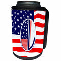 3dRose Russ Billington Monograms- American Art Deco - Patriotic Art Deco Monograms- Initial Letter L - Can Cooler Bottle Wrap (cc_251888)