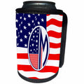 3dRose Russ Billington Monograms- American Art Deco - Patriotic Art Deco Monograms- Initial Letter M - Can Cooler Bottle Wrap (cc_251889)