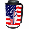 3dRose Russ Billington Monograms- American Art Deco - Patriotic Art Deco Monograms- Initial Letter P - Can Cooler Bottle Wrap (cc_251892)
