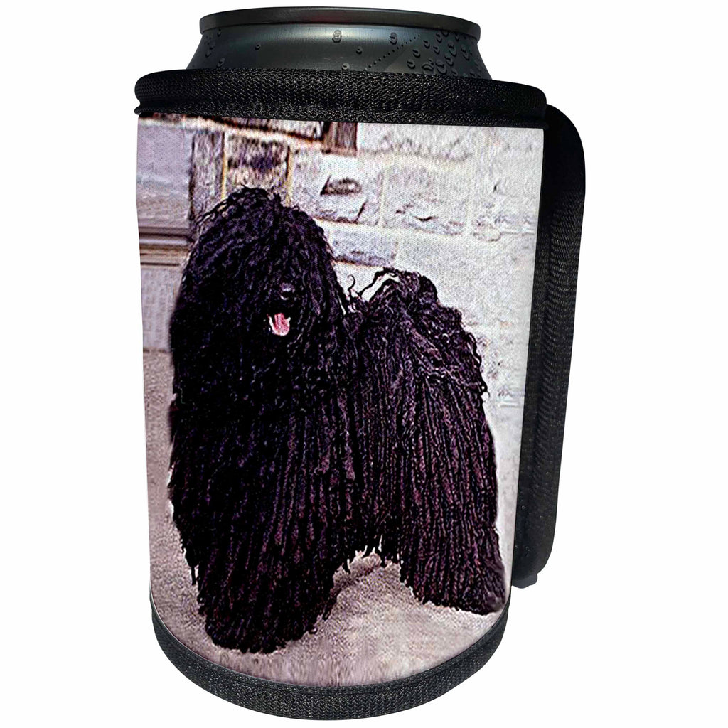 3dRose Dogs Puli - Puli - Can Cooler Bottle Wrap (cc_252)