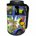 3dRose Jos Fauxtographee- Hippie Bus - An old hippie bus with flowers and peace drawn on it - Can Cooler Bottle Wrap (cc_252022)