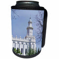 3dRose Jos Fauxtographee- The St. George Utah Temple - A side view of The St. George Temple in Utah with trees - Can Cooler Bottle Wrap (cc_252025)
