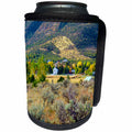 3dRose Jos Fauxtographee- Pine Valley Historical Chapel - The historical Pine Valley Chapel for the LDS Church from afar - Can Cooler Bottle Wrap (cc_252033)