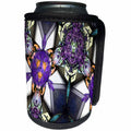3dRose Dinas Abstract Design - Amazing Purple Power Shapes - Can Cooler Bottle Wrap (cc_25206)