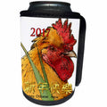 3dRose Florene Chinese New Year Designs - Image of 2017 Chinese New Year Large Rooster - Written Happy New Year - Can Cooler Bottle Wrap (cc_252063)