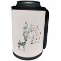 3dRose Sven Herkenrath Animal - Fantasy Deer with Birds Animal Trendy - Can Cooler Bottle Wrap (cc_252089)