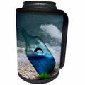 3dRose Sven Herkenrath Animal - Fantasy Whale in the Bottle Nature - Can Cooler Bottle Wrap (cc_252090)