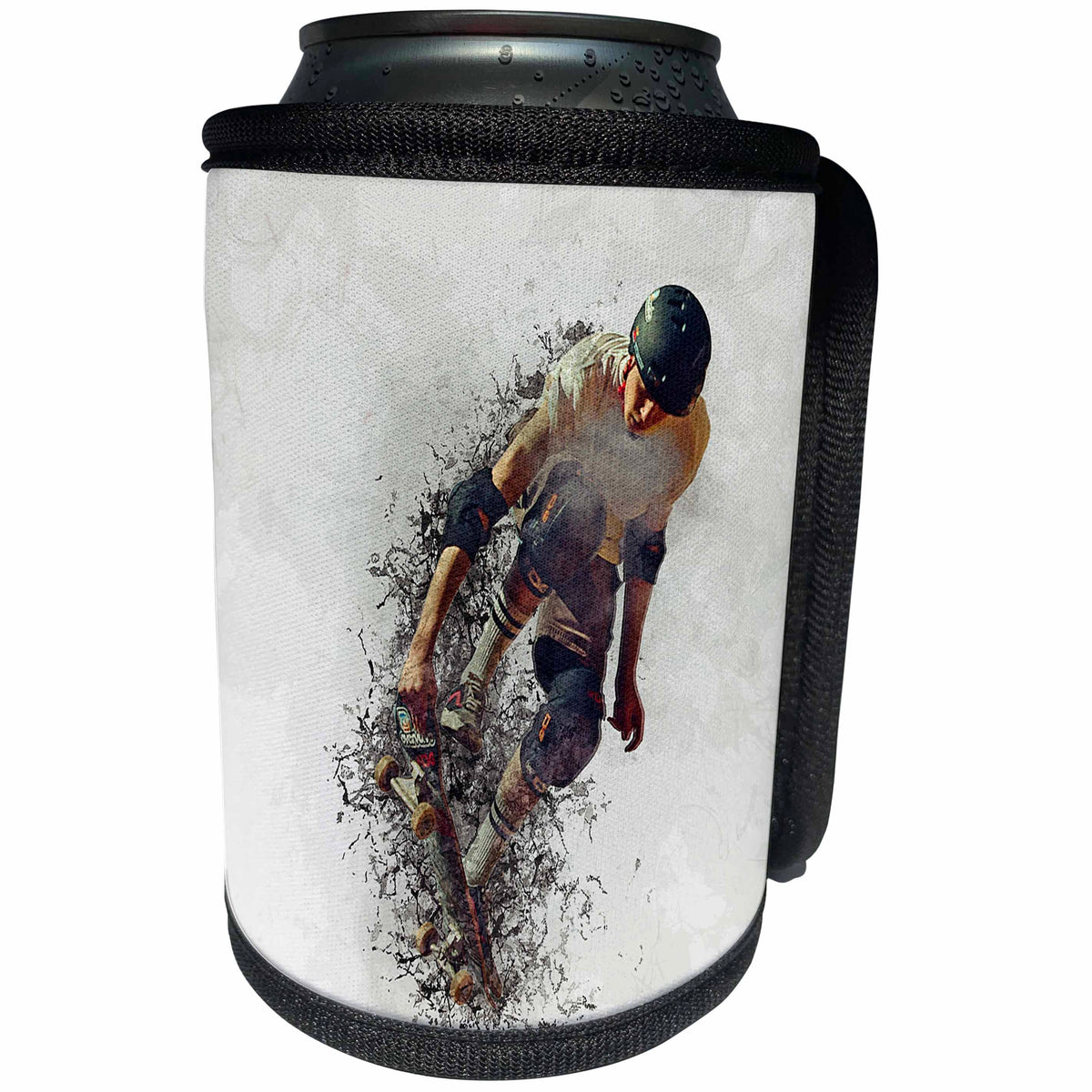 3dRose Sven Herkenrath Sport - Modern and Trendy Skater Skateboard Style - Can Cooler Bottle Wrap (cc_252102)