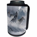 3dRose Sven Herkenrath Animal - Fantasy Wolf Wolves Animal with Clouds - Can Cooler Bottle Wrap (cc_252104)