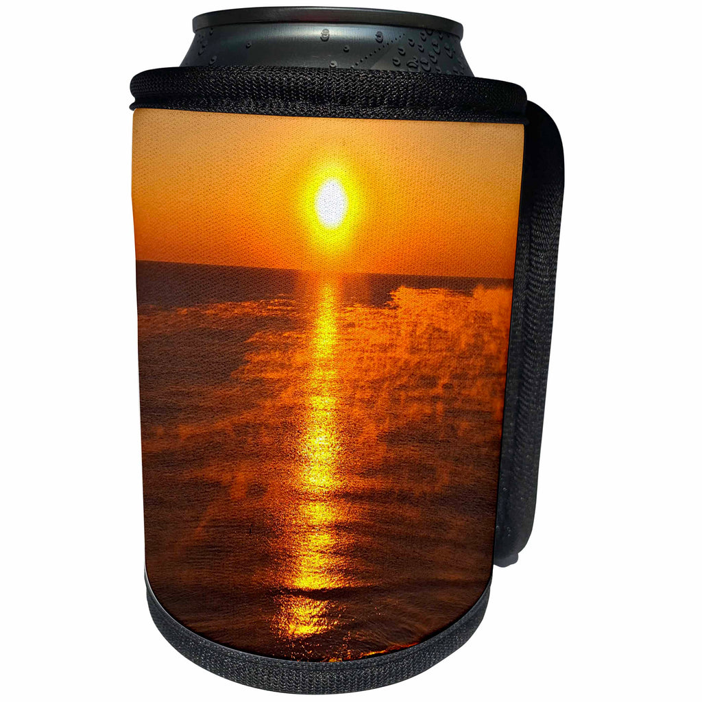 3dRose Sven Herkenrath Sunset - Bulgaria Sunrise and Ocean - Can Cooler Bottle Wrap (cc_252107)