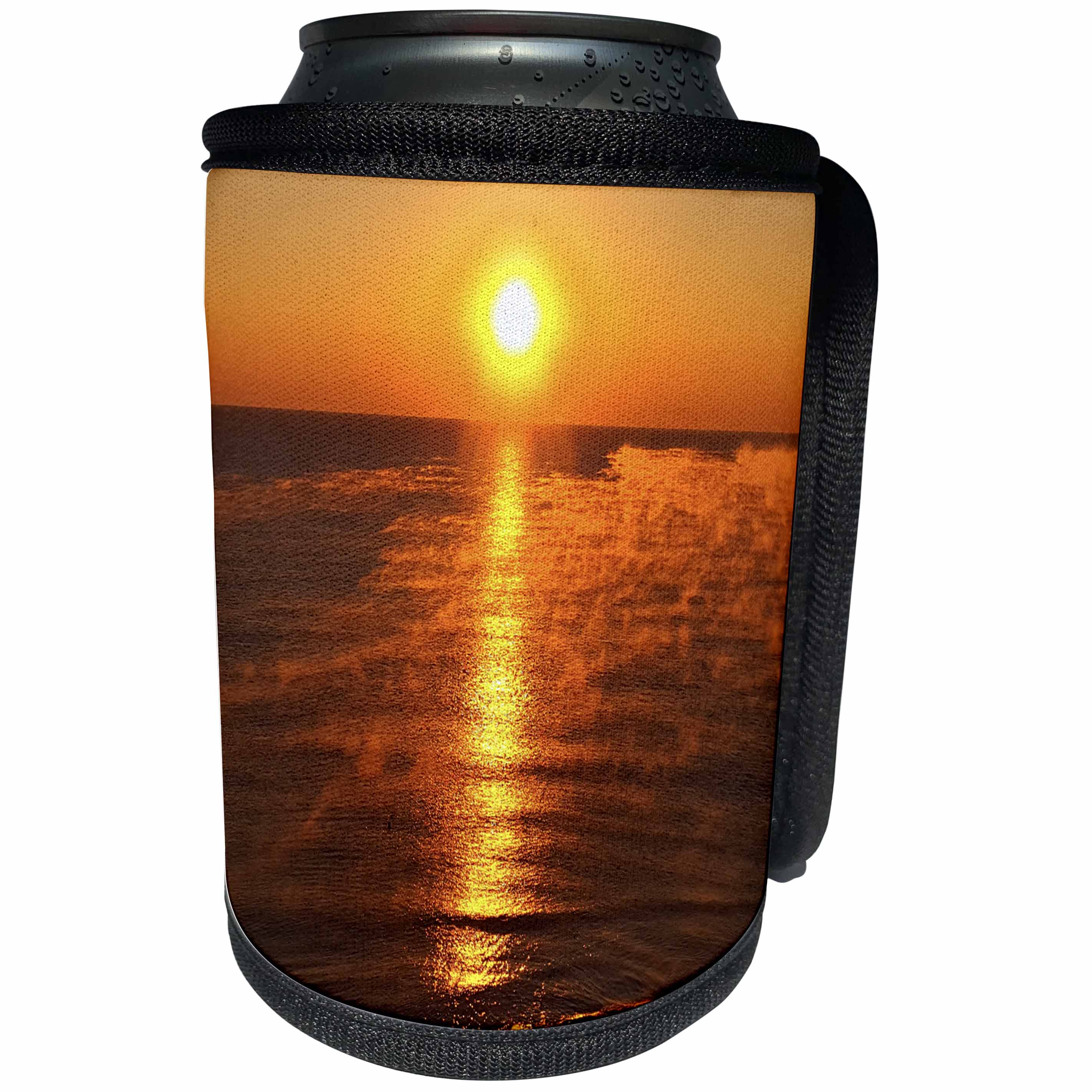 3dRose Sven Herkenrath Sunset - Bulgaria Sunrise and Ocean - Can Cooler Bottle Wrap (cc_252107)