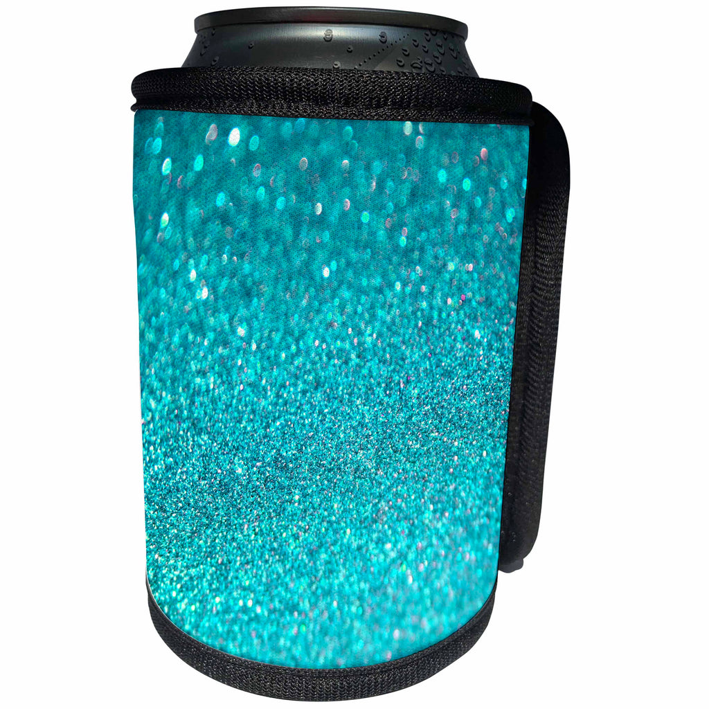 3dRose Sven Herkenrath Glitter - Blue Diamond Glitter Glamour Style - Can Cooler Bottle Wrap (cc_252115)