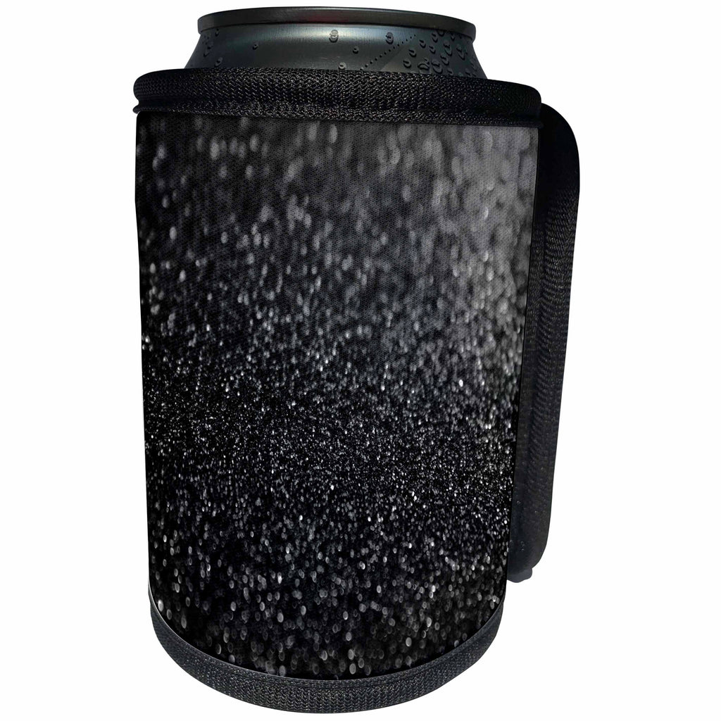 3dRose Sven Herkenrath Glitter - Black Style of Diamond Luxury Art - Can Cooler Bottle Wrap (cc_252117)