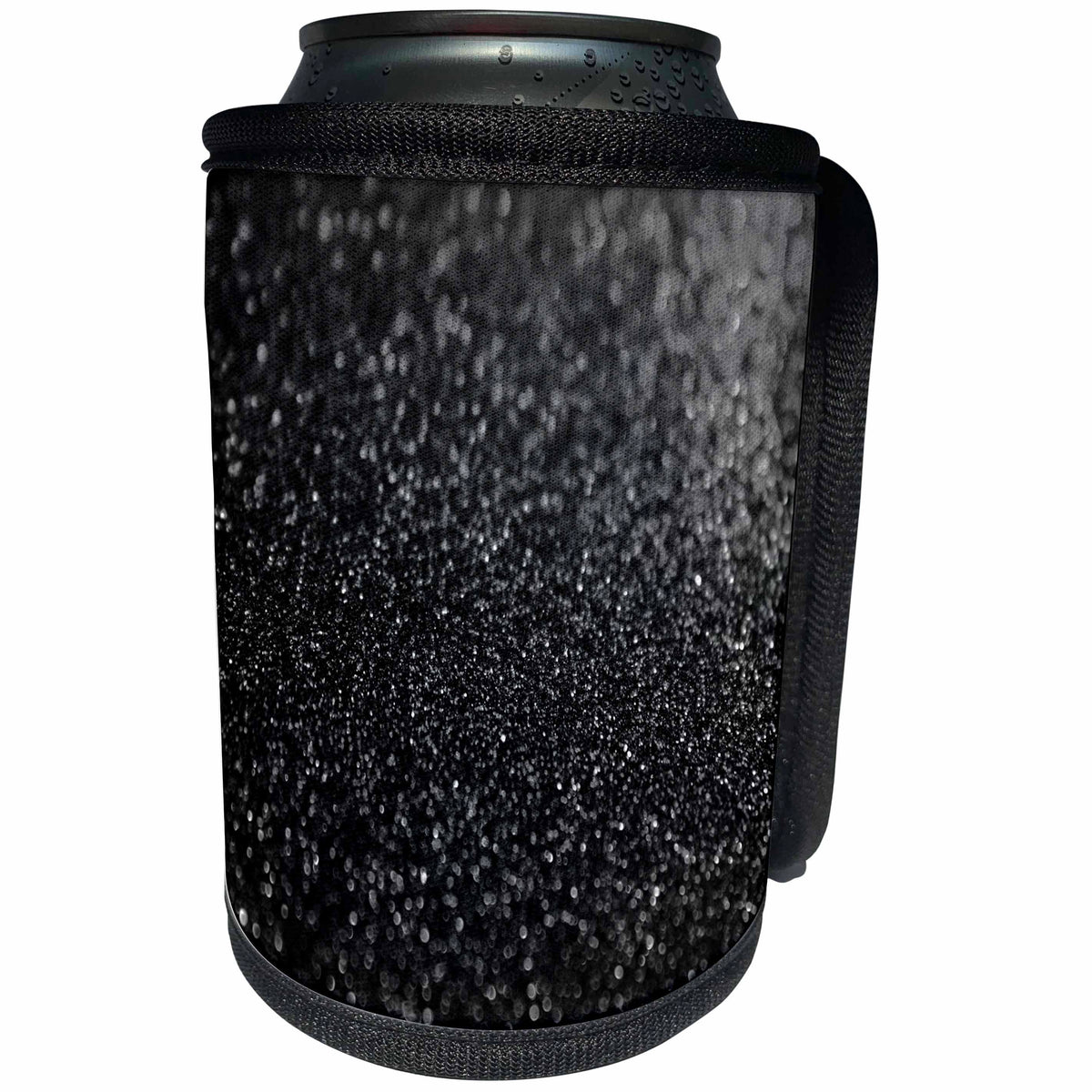 3dRose Sven Herkenrath Glitter - Black Style of Diamond Luxury Art - Can Cooler Bottle Wrap (cc_252117)