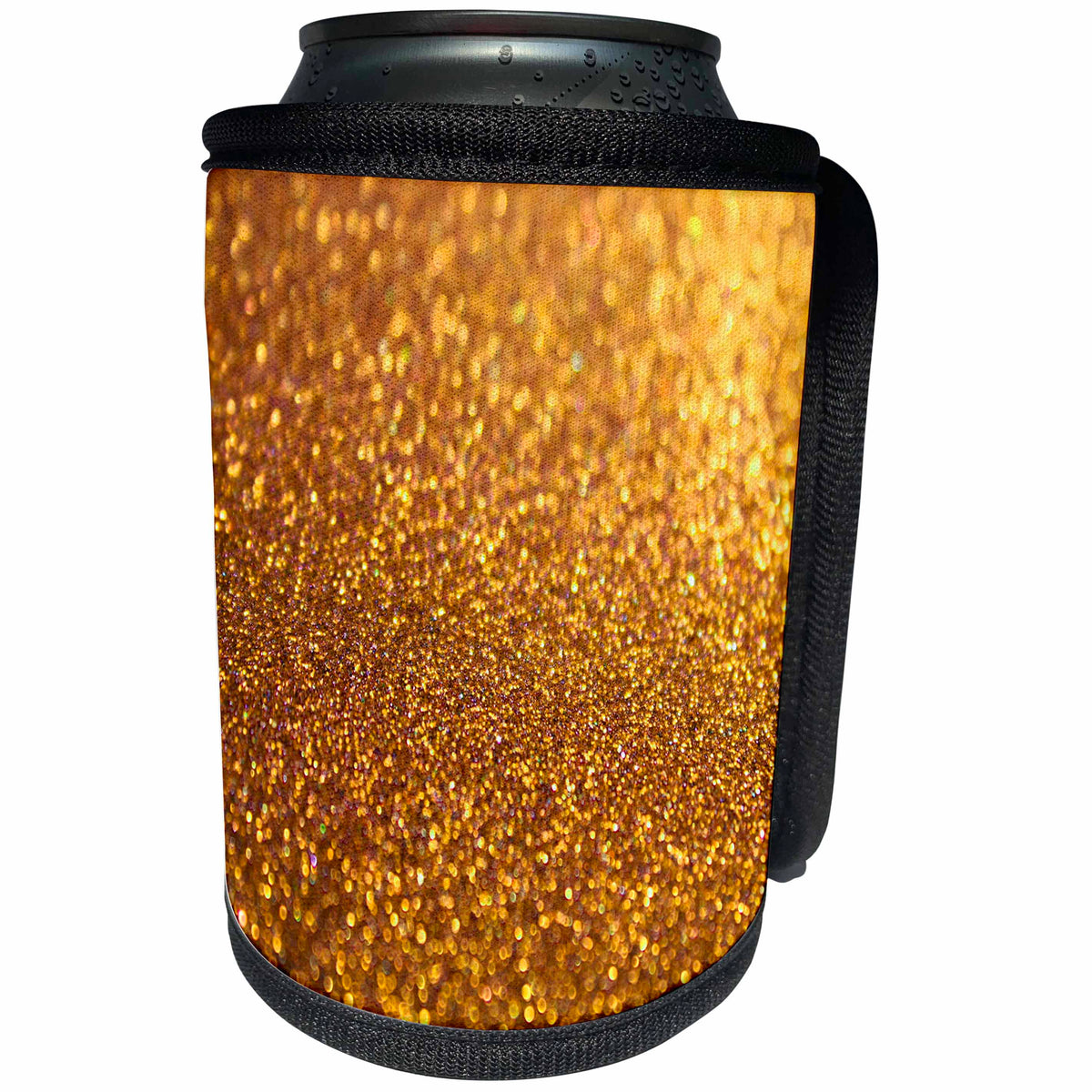 3dRose Sven Herkenrath Glitter - Golden Luxury Glitter Glamour Style - Can Cooler Bottle Wrap (cc_252120)