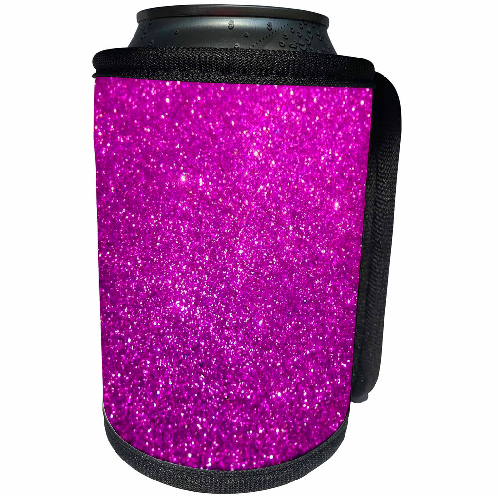 3dRose Sven Herkenrath Glitter - Purple Glitter Shiny Sparkly Diamonds - Can Cooler Bottle Wrap (cc_252121)
