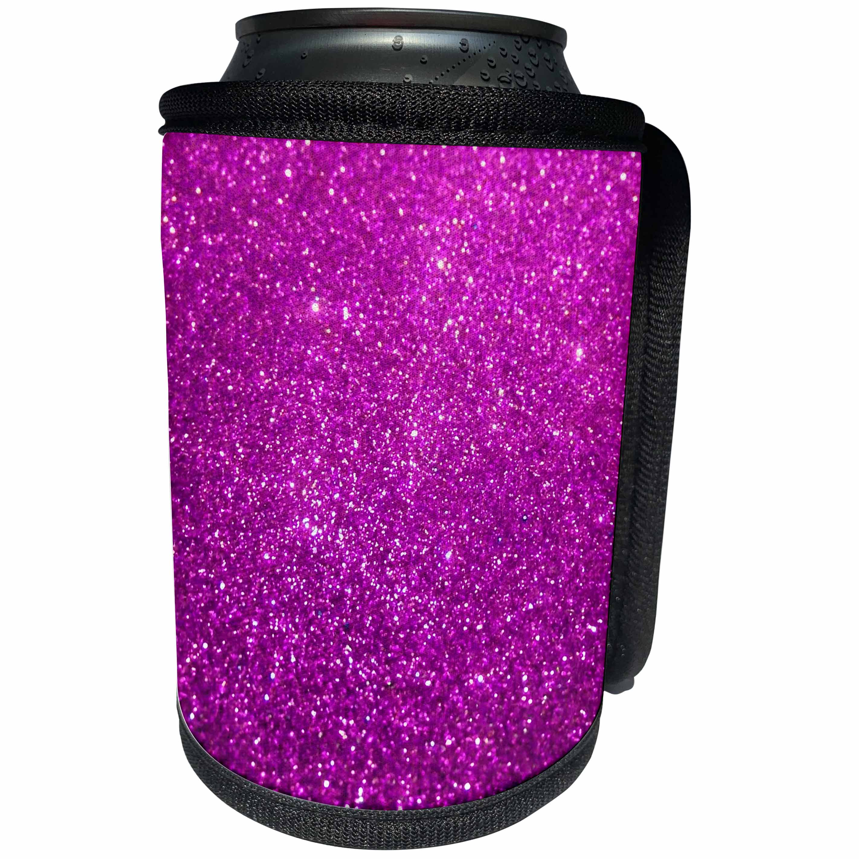 3dRose Sven Herkenrath Glitter - Purple Glitter Shiny Sparkly Diamonds - Can Cooler Bottle Wrap (cc_252121)
