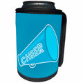3dRose Janna Salak Designs Sports - Cheer Megaphone Art Blue - Can Cooler Bottle Wrap (cc_252126)
