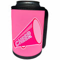 3dRose Janna Salak Designs Sports - Cheer Megaphone Art Pink - Can Cooler Bottle Wrap (cc_252127)