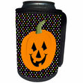 3dRose Janna Salak Designs Halloween - Happy Jack O Lantern - Can Cooler Bottle Wrap (cc_252128)