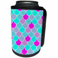3dRose Janna Salak Designs Prints and Patterns - Mermaid Scales Pattern - Can Cooler Bottle Wrap (cc_252133)