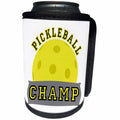 3dRose Janna Salak Designs Sports - Pickleball Champ - Can Cooler Bottle Wrap (cc_252134)