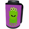 3dRose Janna Salak Designs Kids Stuff - Monster Series Green - Can Cooler Bottle Wrap (cc_252139)