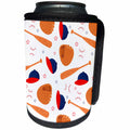 3dRose Janna Salak Designs Sports - Baseball Star Pattern - Can Cooler Bottle Wrap (cc_252144)