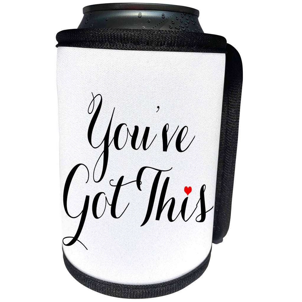 3dRose Janna Salak Designs Inspirational Art - Youve Got This - Can Cooler Bottle Wrap (cc_252150)
