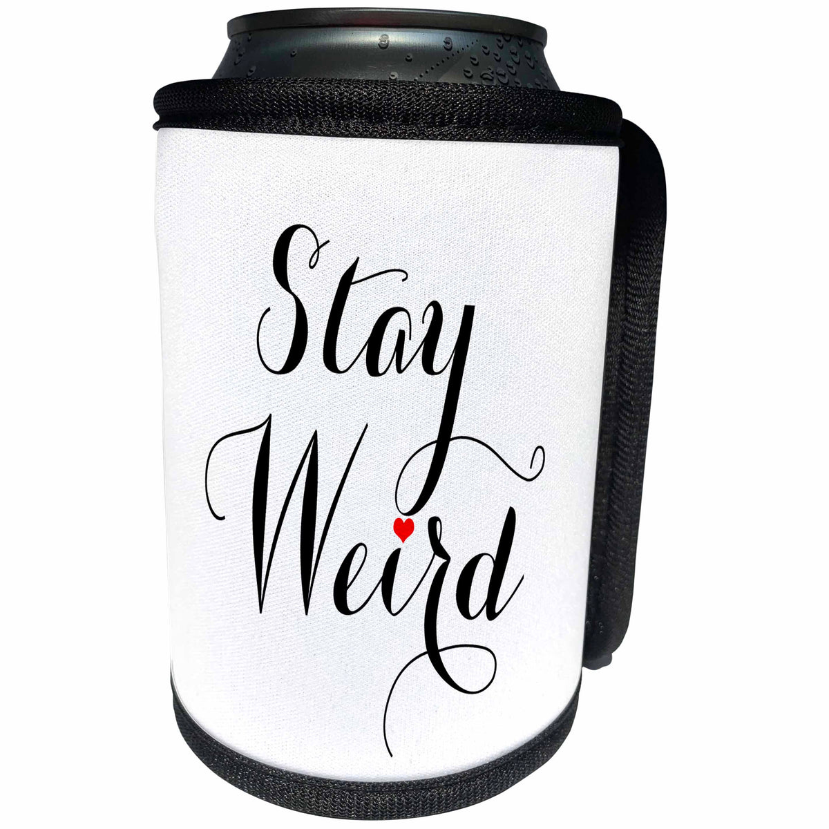 3dRose Janna Salak Designs Humor - Stay Weird - Can Cooler Bottle Wrap (cc_252151)