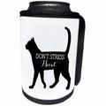 3dRose Janna Salak Designs Humor - Dont Stress Meowt - Can Cooler Bottle Wrap (cc_252157)