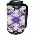 3dRose Florene Abstract Pattern - Purple Complex - Can Cooler Bottle Wrap (cc_25217)