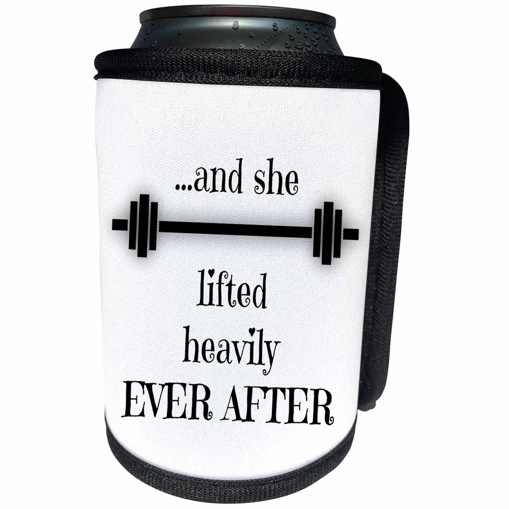 3dRose BrooklynMeme Fitness - And she lifted heavily ever after - Can Cooler Bottle Wrap (cc_252212)