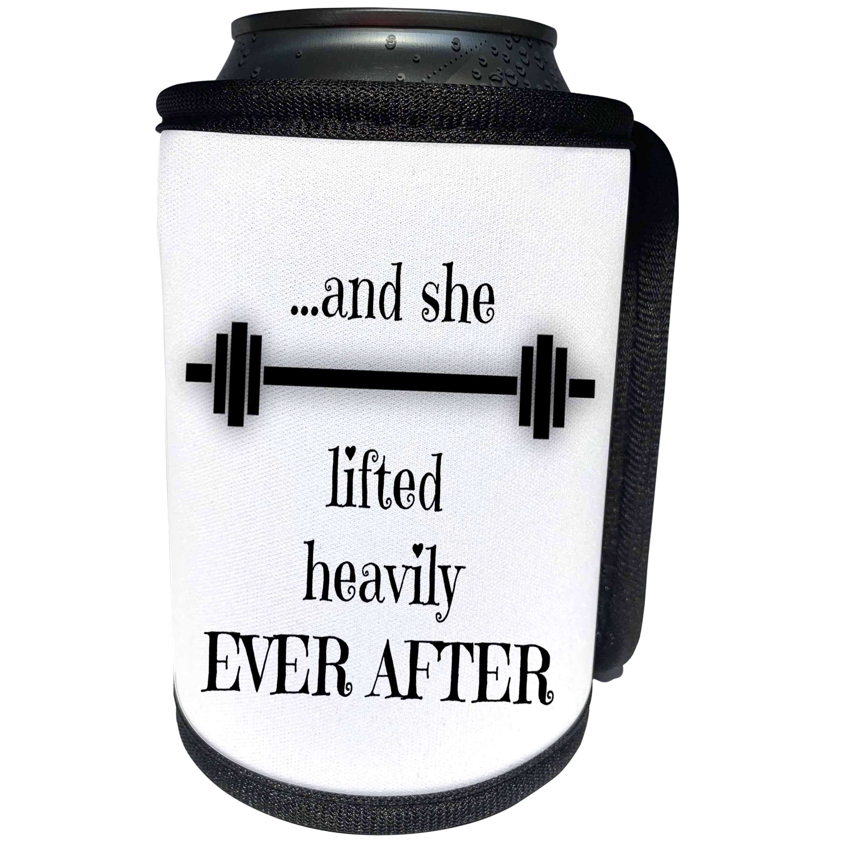 3dRose BrooklynMeme Fitness - And she lifted heavily ever after - Can Cooler Bottle Wrap (cc_252212)