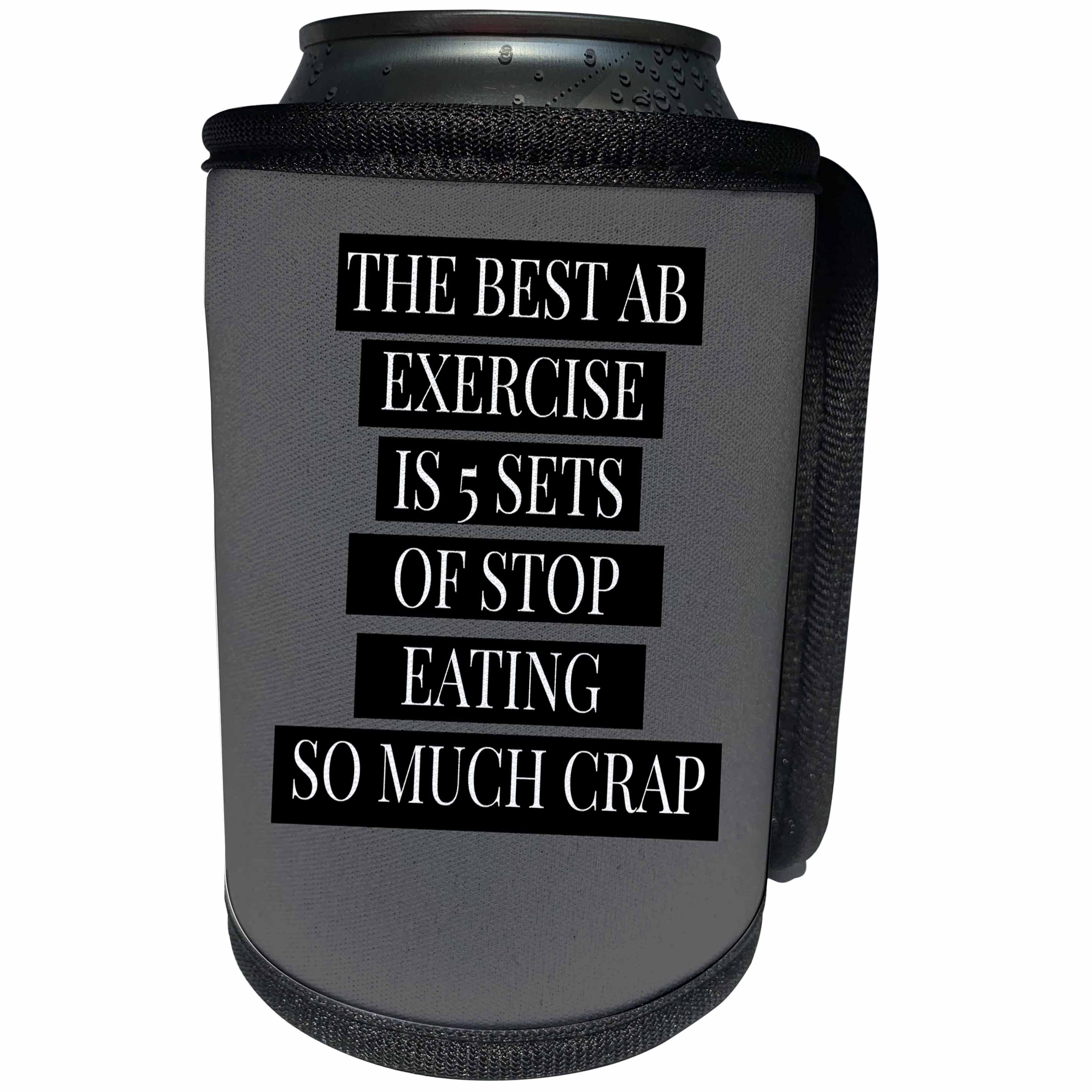 3dRose BrooklynMeme Fitness - The best ab exercise grey - Can Cooler Bottle Wrap (cc_252213)