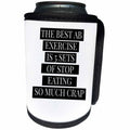 3dRose BrooklynMeme Fitness - The best ab exercise white - Can Cooler Bottle Wrap (cc_252214)
