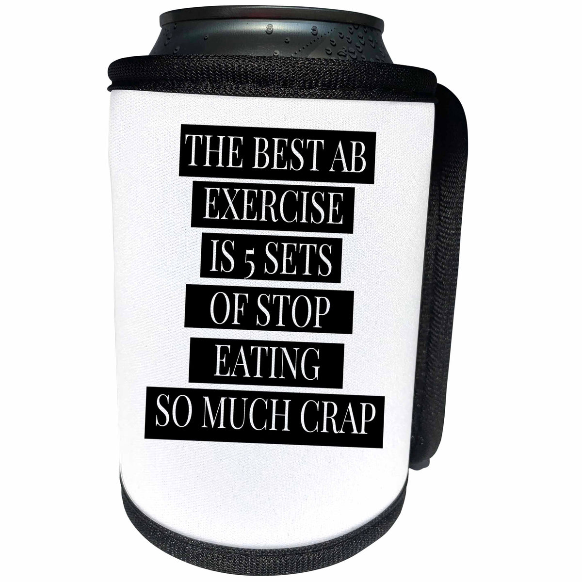 3dRose BrooklynMeme Fitness - The best ab exercise white - Can Cooler Bottle Wrap (cc_252214)