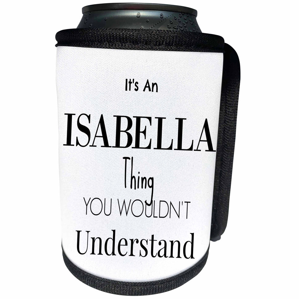 3dRose BrooklynMeme Names - Its an Isabella thing - Can Cooler Bottle Wrap (cc_252218)