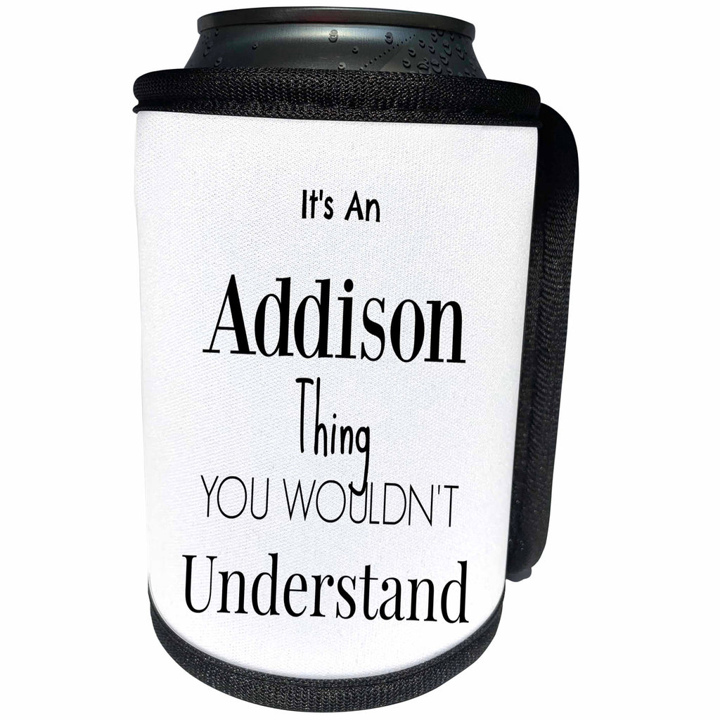 3dRose BrooklynMeme Names - Its an Addison thing - Can Cooler Bottle Wrap (cc_252230)