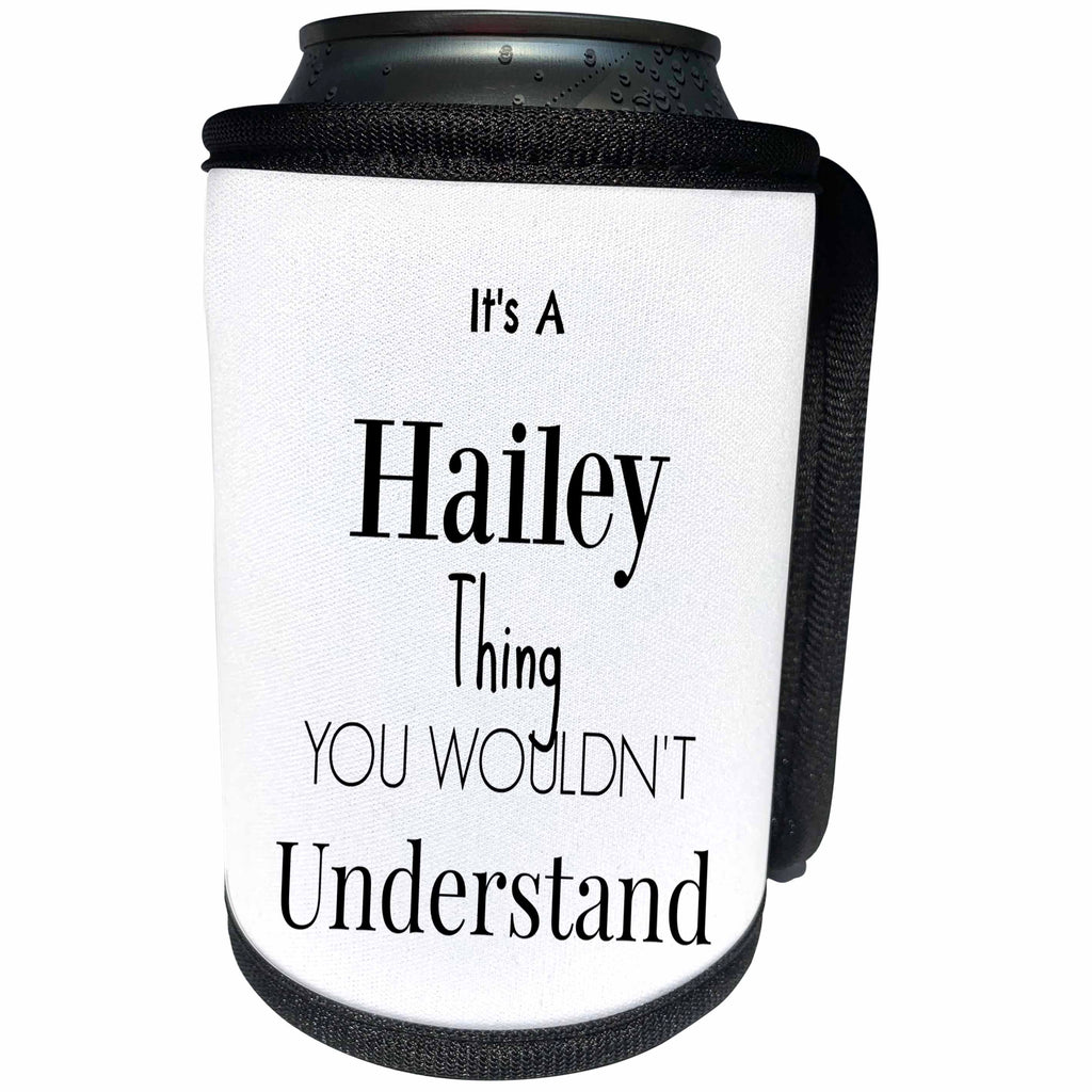 3dRose BrooklynMeme Names - Its a Hailey thing - Can Cooler Bottle Wrap (cc_252233)