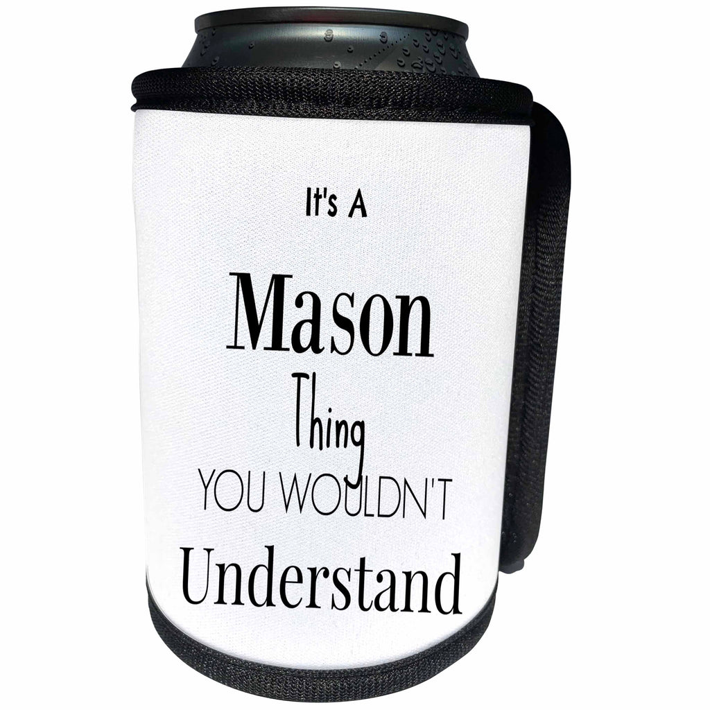 3dRose BrooklynMeme Names - Its a Mason thing - Can Cooler Bottle Wrap (cc_252239)