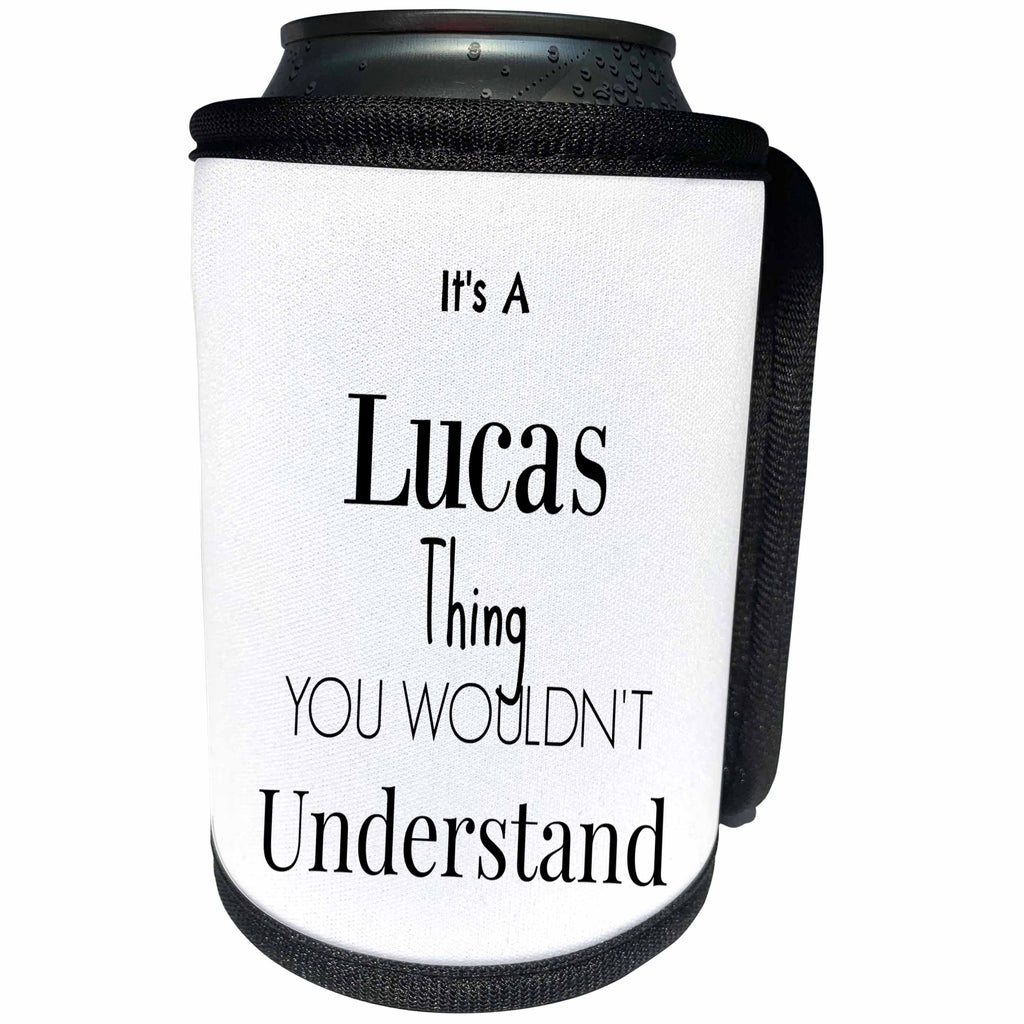 3dRose BrooklynMeme Names - Its a Lucas thing - Can Cooler Bottle Wrap (cc_252241)